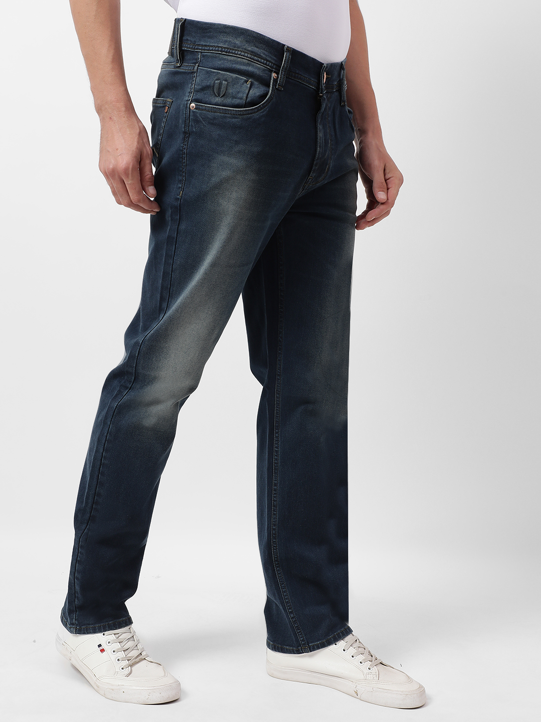 Numero Uno Men Solid Blue Jeans